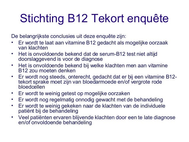 te kort aan b12 te kort aan b12